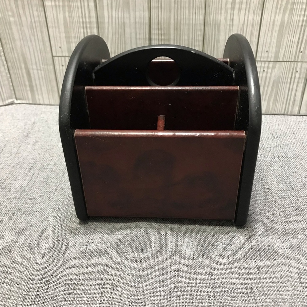 Wooden Desk Organizer and Remote Caddy